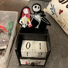 Nightmare Before Christmas Jack And Sally Wooden Calendar/Pencil Holder/Drawer
