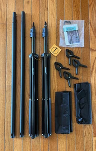 Photo Backdrop Stand 10'x7' Studio Background Support Kit With Clamps Carry Bag - Picture 1 of 12