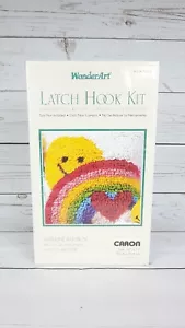Kit de gancho de pestillo arco iris 12"" x 12"" fácil artesanía maravilla arte sonriente nuevo - Imagen 1 de 7