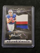 2023 Panini Black Dalton Kincaid SP 3 Color Large Patch RC Bills Rookie Auto /99
