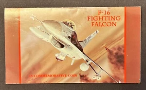 1995 Marshall Islands $5 F-16 Fighting Falcon Commemorative Coin with Jacket - Picture 1 of 6
