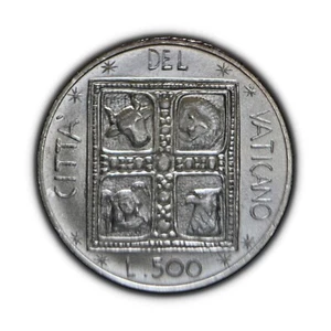 VATICAN CITY. 1977, 500 Lire, Silver - Paul VI, XV, Evangelists, Gospels 3 - Picture 1 of 3