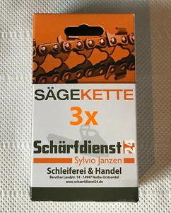 3x Ersatzkette p. für EINHELL Akku-Kettensägen GC-LC 18 Li & GE-LC 18 Li (25cm) - Bild 1 von 1