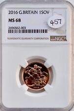 2016 Gold Sovereign MS68 NGC Great Britain