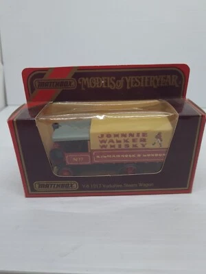 Matchbox Models of Yesteryear Y-8 1917 Yorkshire Steam Wagon Johnnie Walker NUEVO Foto 1 de 4