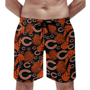 Chicago Bears Men's Beach Pants Quick Drying Swim Shorts with Mesh Lining