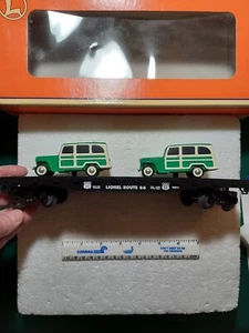 Lionel,route 66 flat car with two jeep wagons - Picture 1 of 6