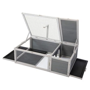 Tortoise House Wooden Turtle Habitat Removable Top Tray for Indoors Outdoors - Picture 1 of 14