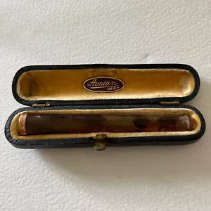 Cheroot vintage con estuche dorado de 9 quilates en estuche - Imagen 1 de 5