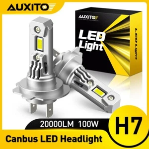 2x H7 LED Headlight Bulb Kit High Low Beam 6500K Super White 30000LM Lights EAH - Picture 1 of 23