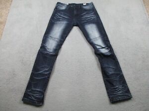Smoke RIse Jeans Mens 34 Black Denim Pants Skinny Stretch Urban Streetwear 34x34
