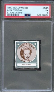 1947 Hollywood StarStamps #O45 ANN DVORAK Actress HONOLULU Hawaii PSA 5 - Picture 1 of 2