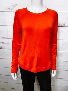 Athleta Womens Mindset Sweatshirt Size S Orange Long Sleeve Pullover - Picture 1 of 7