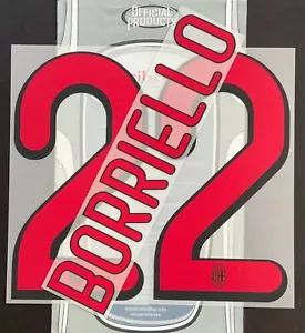 BORRIELLO MILAN NOME+NUMERO UFFICIALE AWAY 2009-2010 Stilscreen - Foto 1 di 2