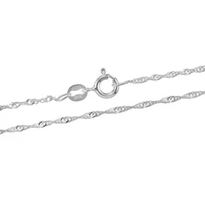 Bezaubernde 1,5 mm gedrehte Singapurkette Sterlingsilber 18 Zoll Halskette - Bild 1 von 4