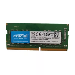 Crucial 16GB 1RX8 DDR4 PC4-3200 PC4-3200MHz SO-DIMM portátil memoria RAM - Imagen 1 de 1