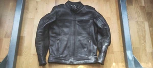 Oxford Walton Mens Leather Motorcycle Sports Riding Café Racer Jacket Black CE - Picture 1 of 17