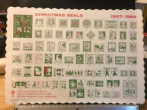 Mantel individual Christmas Seals 1966 - muestra todos los EE. UU. Sellos de 1907 a 1966 - Imagen 1 de 2