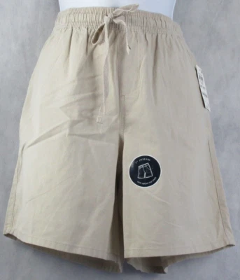 Karen Scott Women's Petite 100% Cotton Gemma Shorts, Stonewall Beige, PP / PXS - Image 1 of 2