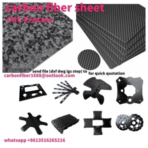 Carbon Fiber Sheet Customized Cutting Carbon Plate Process CNC Machining T300 - Picture 1 of 6