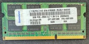 LENOVO 2GB PC-8500 CL7 1.5V SODIMM MEMORY MODULE - Picture 1 of 1