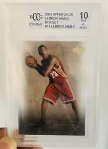 LeBron James 2003 Upper Deck Rookie RC #14 Bccg Perfect 10 Gem 🤴🏽⭐️ - Picture 1 of 2