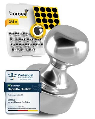 - 16er Set Mini Magnete Neodym extra stark 12x16mm klein Kegelmagnete für Whi... - Bild 1 von 4