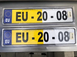 2 Kennzeichenhalter Edelstahl V2A poliert, Nummernschildhalter, OVP, NEU! - Bild 1 von 2