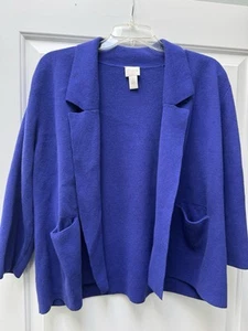 Chico’s Strickjacke vorne offen Pullover Damen Gr. 3 100% Baumwolle 3/4 Arm - Bild 1 von 8