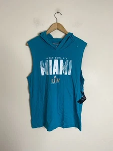 Miami Florida Super Bowl Kapuzenweste Alter 14 16 Large Jugend LIIV NFL neu Etikett - Bild 1 von 9