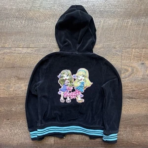 Vintage 2000's Baby Lil Bratz "Dazzle" Velour Glam Nosatlgia Hoodie Jacket - Picture 1 of 7