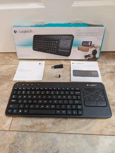 PROBADO Logitech K400r Teclado Táctil Inalámbrico con Receptor Dongle Negro - Imagen 1 de 9