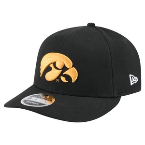 Men's-New Era Black Iowa Hawkeyes Low Profile 9FIFTY Snapback Hat - Picture 1 of 5