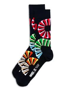 Happy Socks X Elton John Crew-Socken Klaviernoten für Herren mehrere Passt Schuhgröße 8-9 - Bild 1 von 3
