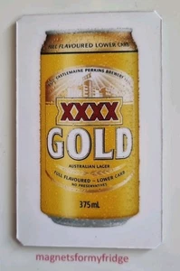 IMÁN NEVERA LATA DORADA CERVEZA XXXX - M783 - Imagen 1 de 1
