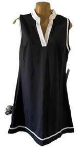 NWT KINONA All Day Long Sleeveless Golf Dress Black & White Women’s Sz Medium - Picture 1 of 9