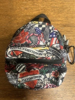 Mini mochila bandolera bolso cinturón estampado tatuaje Harley Davidson H3 Foto 1 de 4