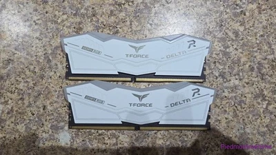White T-Force Delta RGB DDR5 RAM 32GB(2x16GB) 5200 with XMP 3.0 - Image 1 of 4