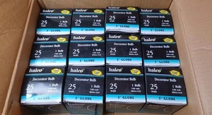 HALCO Decorator 3" Globe Clear Light Bulbs 25W 130 Volt 12 Pack - Picture 1 of 2