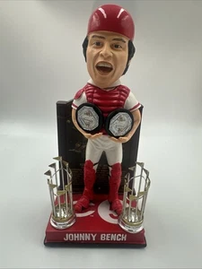 JOHNNY BENCH Cincinnati Reds 2x WORLD SERIES Trophy & MVP Award Bobblehead Neu in OVP! - Bild 1 von 16