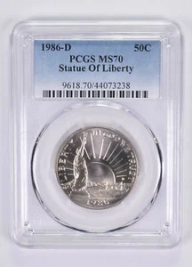 1986-D MS70 Statue of Liberty Commemorative Half Dollar PCGS - Picture 1 of 5