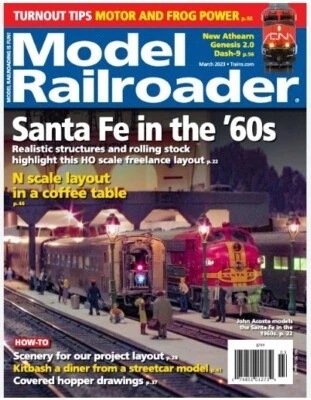 Model Railroader Magazine (US) Issue March 2023/ SANTA FE IN THE 60S - Image 1 of 3