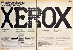 Xerox Stampanti Computer Vintage Pubblicità Stampa 2 Pagine 1984 - Foto 1 di 6