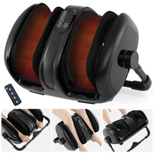 Foot & Calf Massager Vibration Compression Electric Leg Massager Machine W/ Heat - Picture 1 of 11