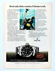 "Cappuccio skipper Frederick E Ted Rolex vintage stampa originale annuncio 8,5 x 11" - Foto 1 di 6