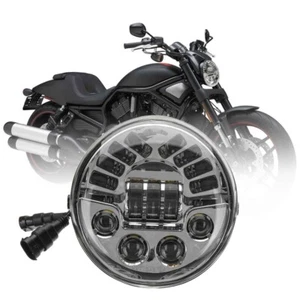 For Harley V-Rod VRod VRSCA VRSCAW Muscle VRSCF VRSCDX LED Headlight Hi/Lo Beam - Picture 1 of 12