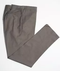 CANALI Brown Dress Pants Nailhead All Seasons Wool Flat Front Slim Fit 40 EU 58 - Picture 1 of 6