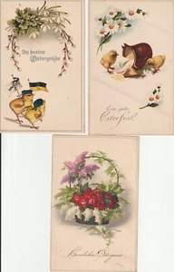 5 alte Wunsch Ak "Frohe Ostern"; Kleinf.; gel. 1912+2x1917-Feldpost/n. gel. sh.u - Bild 1 von 4