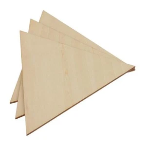 1/9 Inch Thick Unfinished Blank Wooden Triangle Shaped Slices Embellishments for - Picture 1 of 10