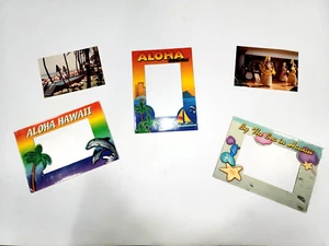 (3) Cornici magnetiche frigo hawaiano souvenir Aloha vintage 1982 delfino arcobaleno - Foto 1 di 13